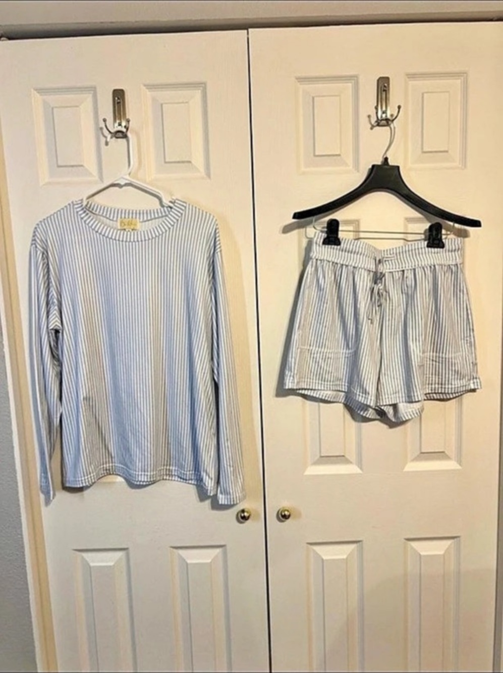 Buckley Blue & White Striped lounge Set